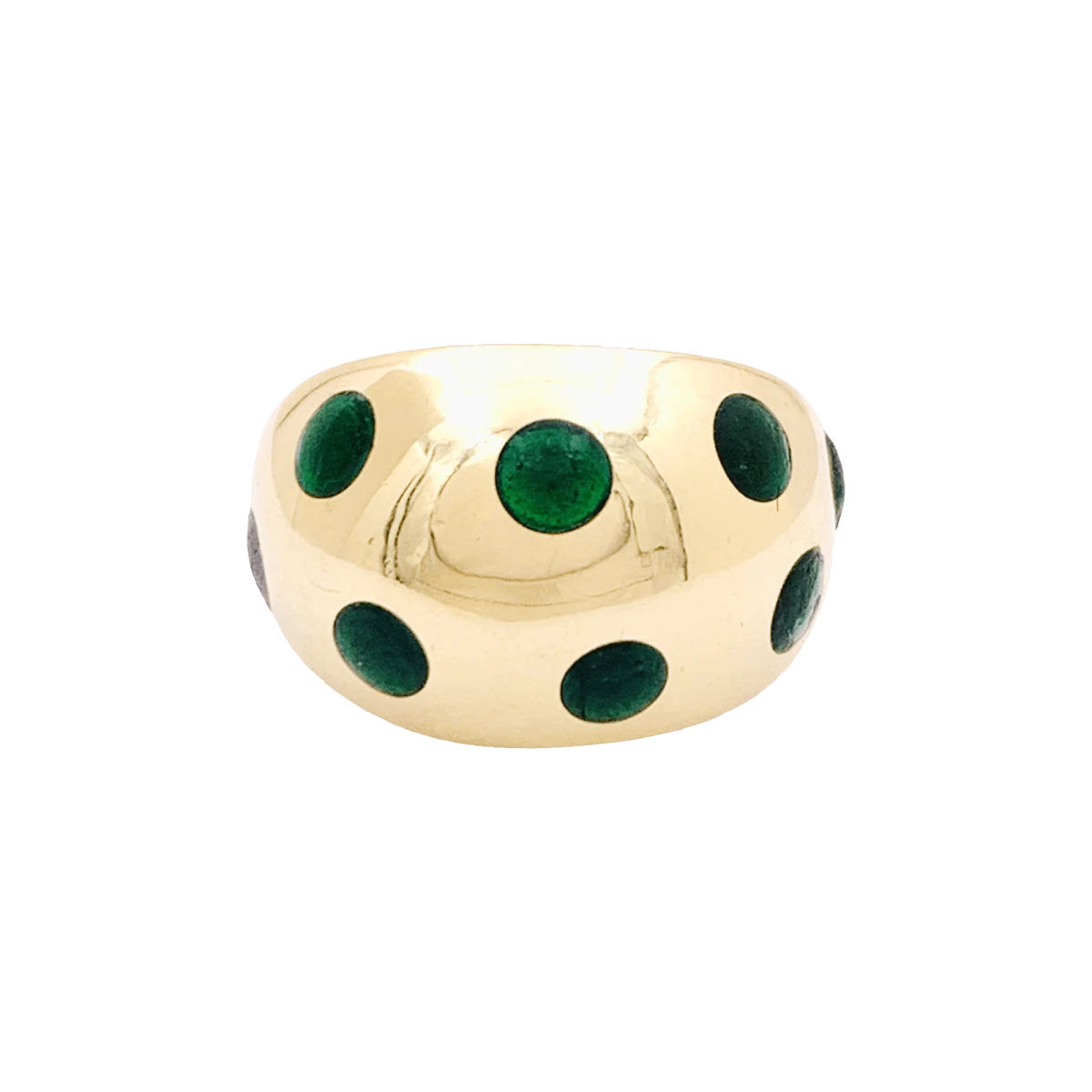 Miller Bague Dôme VAN CLEEF & ARPELS En Or Jaune Et Laque 1 Miller Bague Dôme VAN CLEEF & ARPELS En Or Jaune Et Laque