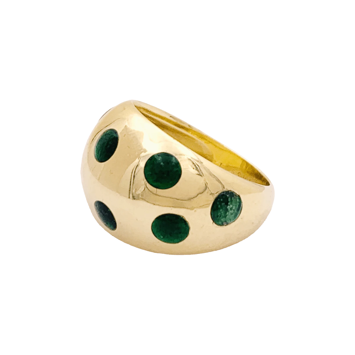 Miller Bague Dôme VAN CLEEF & ARPELS En Or Jaune Et Laque 4 Miller Bague Dôme VAN CLEEF & ARPELS En Or Jaune Et Laque – Image 4