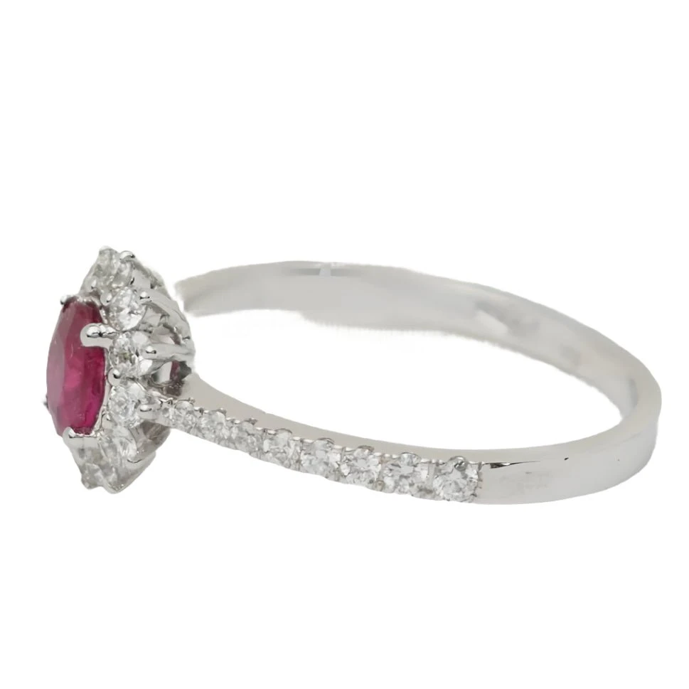 Bague En Or Blanc, Rubis Et Diamants 5 Bague En Or Blanc, Rubis Et Diamants – Image 5