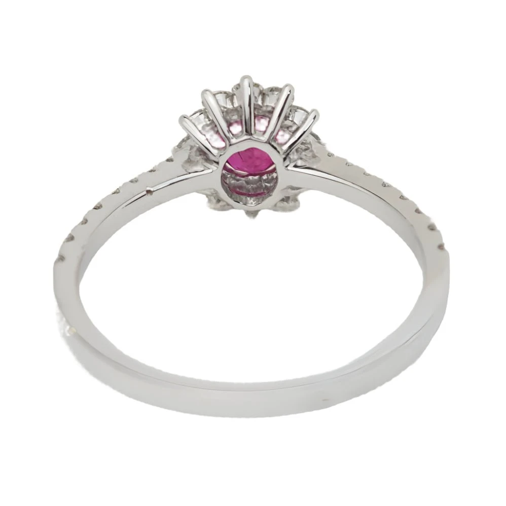 Bague En Or Blanc, Rubis Et Diamants 7 Bague En Or Blanc, Rubis Et Diamants – Image 7