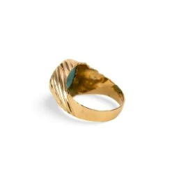 Bague En Or Jaune Et Cabochon De Turquoise 9 Bague En Or Jaune Et Cabochon De Turquoise -Castafiore Boutique bague en or jaune et cabochon de turquoise 780574