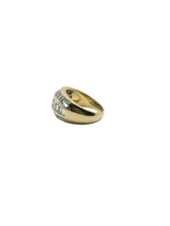 Bague En Or Jaune Et Diamants Baguettes -Castafiore Boutique bague en or jaune et diamants baguettes 144440