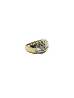 Bague En Or Jaune Et Diamants Baguettes -Castafiore Boutique bague en or jaune et diamants baguettes 395370