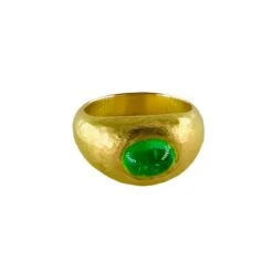 Bague En Or Jaune Et émeraude