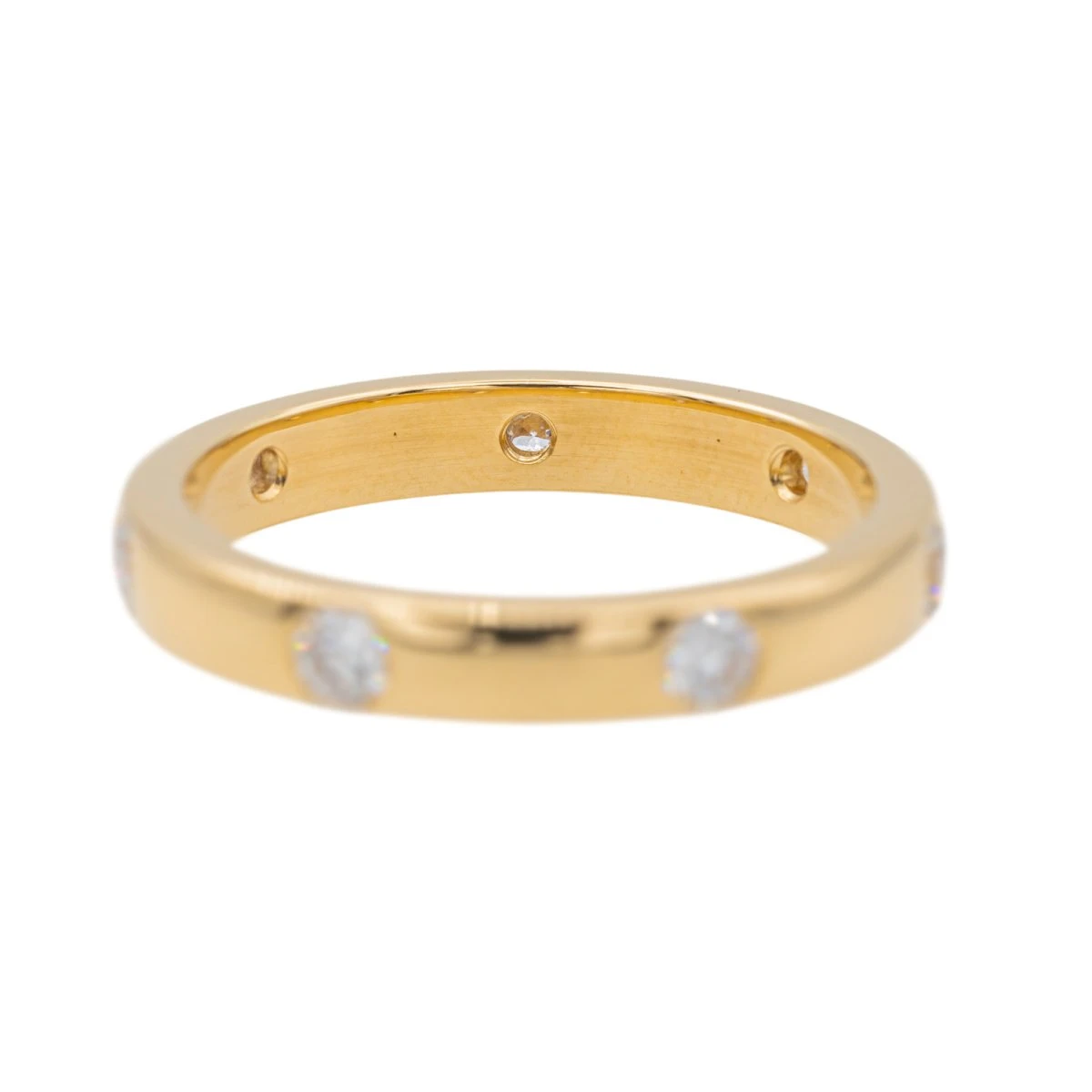 Bague En Or Jaune Pavée De Diamants 4 Bague En Or Jaune Pavée De Diamants – Image 4