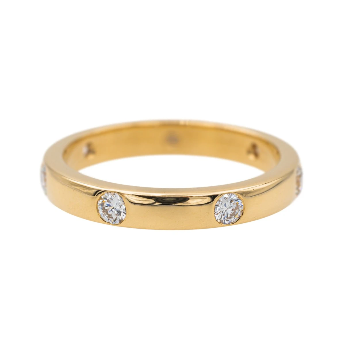 Bague En Or Jaune Pavée De Diamants 1 Bague En Or Jaune Pavée De Diamants