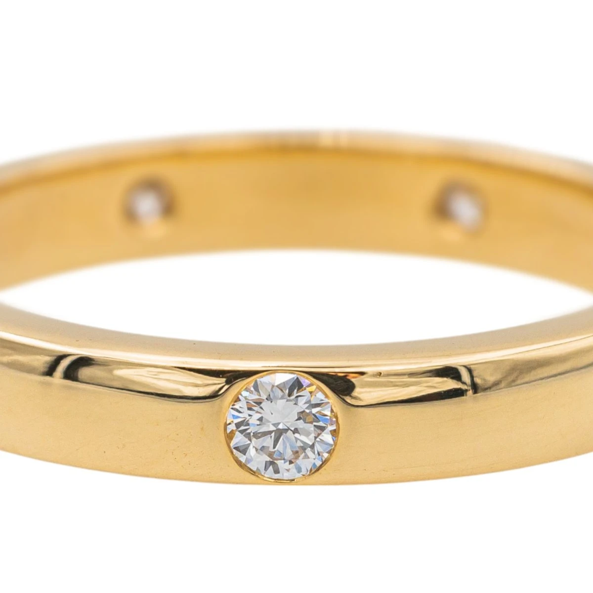 Bague En Or Jaune Pavée De Diamants 6 Bague En Or Jaune Pavée De Diamants – Image 6