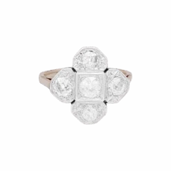 Miller Bague En Or Jaune, Platine Et Diamants