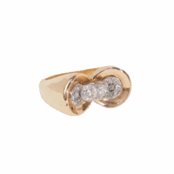 Bague En Or Rose Et Diamants -Castafiore Boutique bague en or rose et diamants 544431
