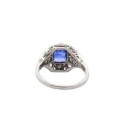 Bague Entourage En Platine Saphir Et Diamant -Castafiore Boutique bague entourage en platine saphir et diamant 477221