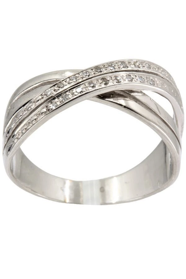 BAGUE ENTRELACÉE DIAMANTS 1 BAGUE ENTRELACÉE DIAMANTS