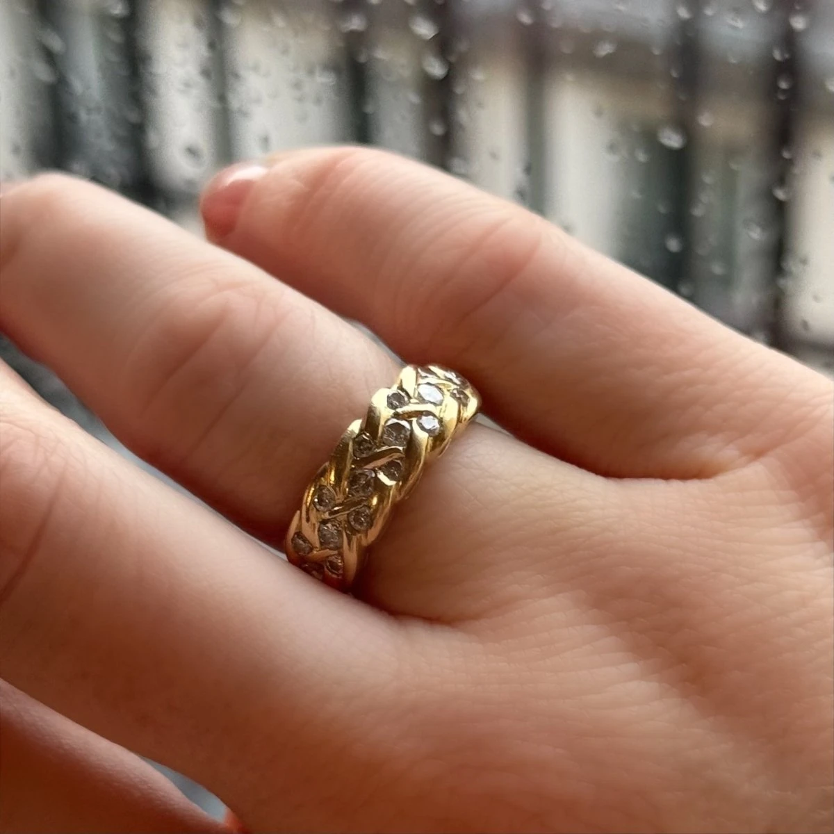 Bague épi En Or Jaune Et Diamants 2 Bague épi En Or Jaune Et Diamants – Image 2