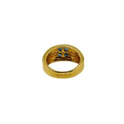 Bague En Or Jaune, Saphir Et Diamants -Castafiore Boutique bague fleur en or jaune et saphir 152893