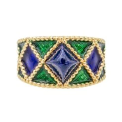 Bague FRED En Or Jaune Et Lapis Lazuli