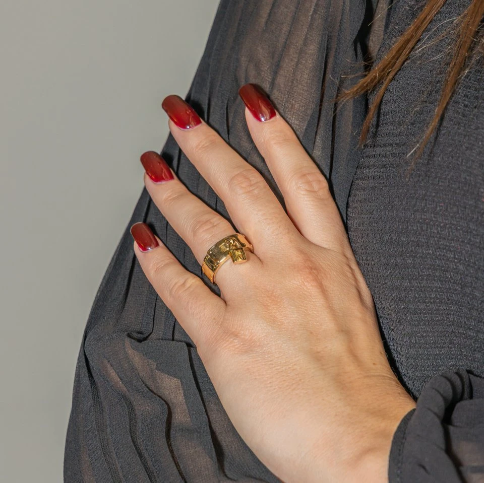 Bague HERMÈS "Kelly" En Or Jaune 2 Bague HERMÈS "Kelly" En Or Jaune – Image 2