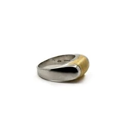 Bague Jonc BULGARI "Tronchetto" En Or Jaune Et Or Blanc -Castafiore Boutique bague jonc bulgari tronchetto en or jaune et or blanc 130609