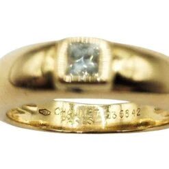 Bague Jonc CHAUMET En Or Jaune Et Diamant -Castafiore Boutique bague jonc chaumet en or jaune et diamant 506726