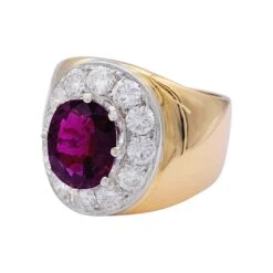 Miller Bague Jonc En Or Jaune, Or Blanc, Rubis Et Diamants -Castafiore Boutique bague jonc en or jaune or blanc rubis et diamants 494648