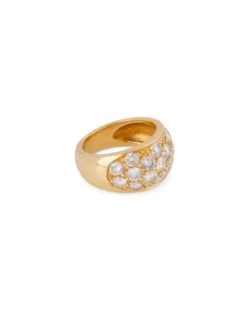 Bague Jonc Or Jaune Et Diamants -Castafiore Boutique bague jonc or jaune et diamants 419329