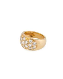 Bague Jonc Or Jaune Et Diamants -Castafiore Boutique bague jonc or jaune et diamants 505912