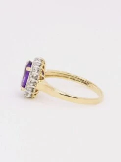Bague Marguerite Améthyste Ovale Diamants -Castafiore Boutique bague marguerite amethyste ovale diamants 446878