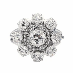 Bague Marguerite En Or Blanc Et Diamants