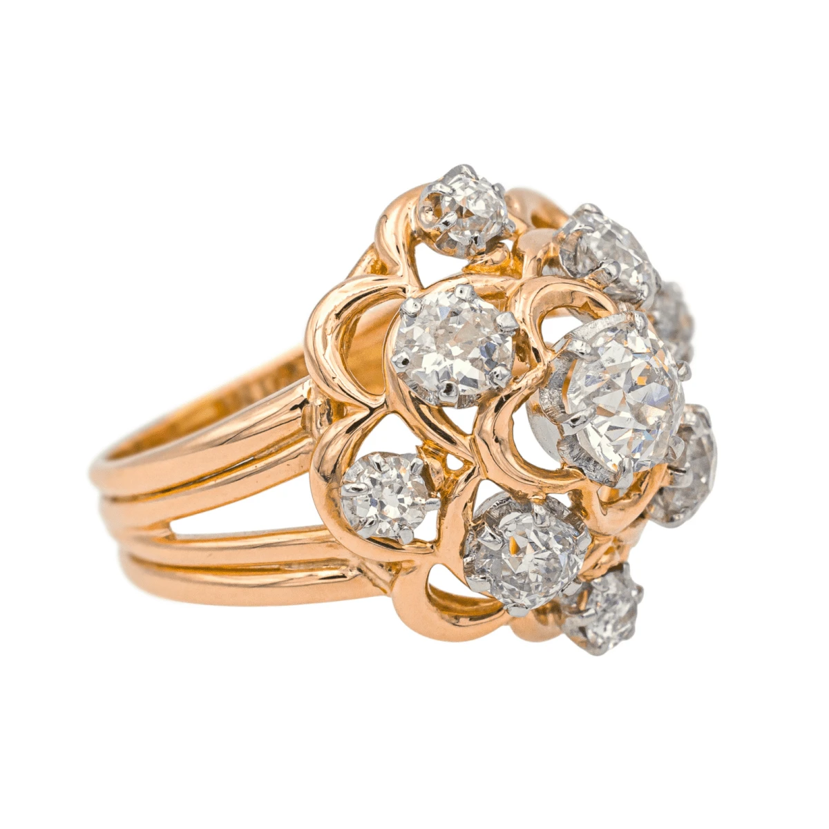 Bague Marguerite En Or Rose Et Diamants 7 Bague Marguerite En Or Rose Et Diamants â Image 7