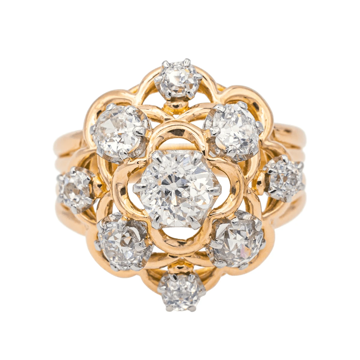 Bague Marguerite En Or Rose Et Diamants 1 Bague Marguerite En Or Rose Et Diamants