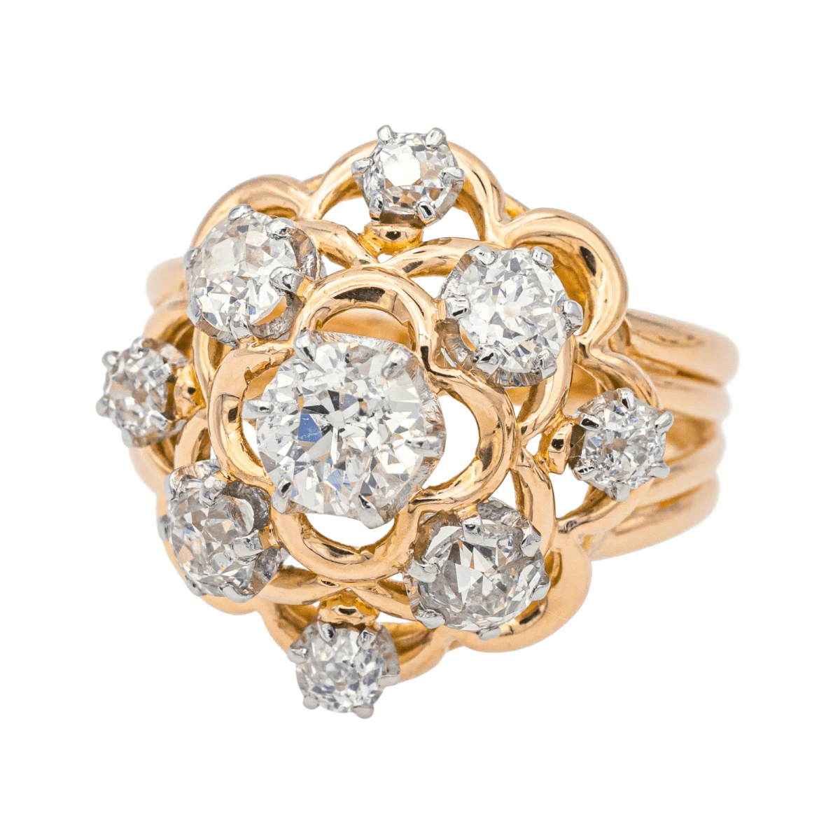 Bague Marguerite En Or Rose Et Diamants 3 Bague Marguerite En Or Rose Et Diamants â Image 3