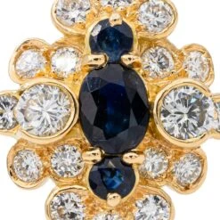 Bague Marquise En Or Jaune Et Saphir -Castafiore Boutique bague marquise en or jaune et saphir 192737