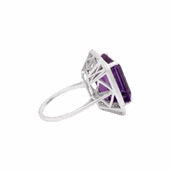 Miller Bague Solitaire En Or Blanc, Améthyste Et Diamants 10 Miller Bague Solitaire En Or Blanc, Améthyste Et Diamants -Castafiore Boutique bague or blanc diamants amethyste 633507