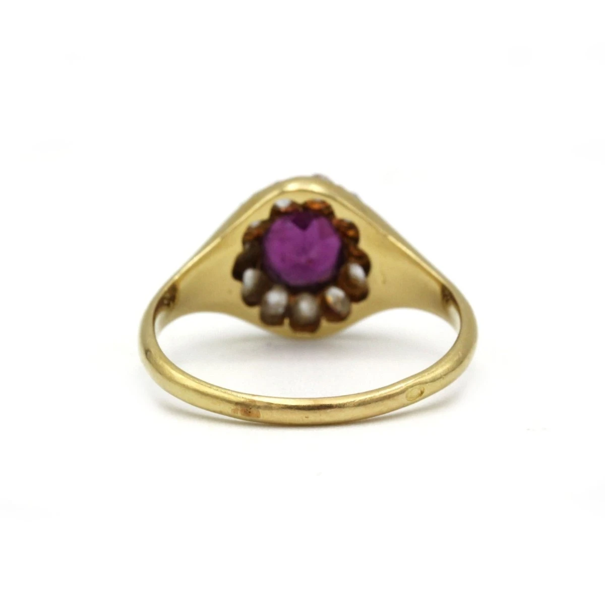 Bague - Or Jaune, Diamants & Grenat 4 Bague - Or Jaune, Diamants & Grenat – Image 4