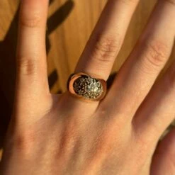 Bague - Or Jaune Et Diamants -Castafiore Boutique bague or jaune et diamants 727535