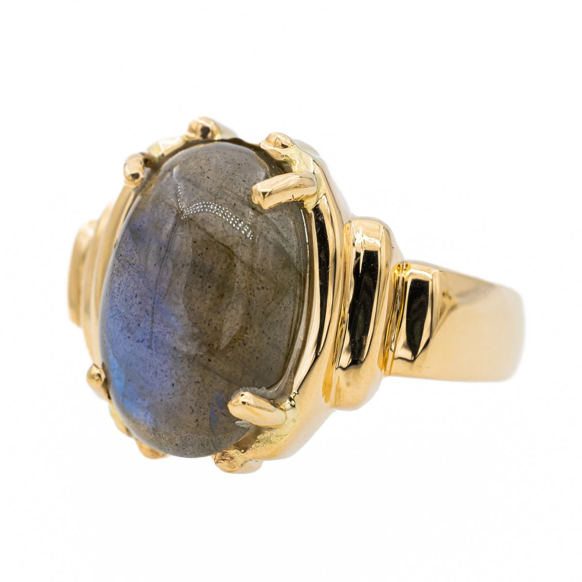 Bague En Or Jaune Et Labradorite 3 Bague En Or Jaune Et Labradorite – Image 3