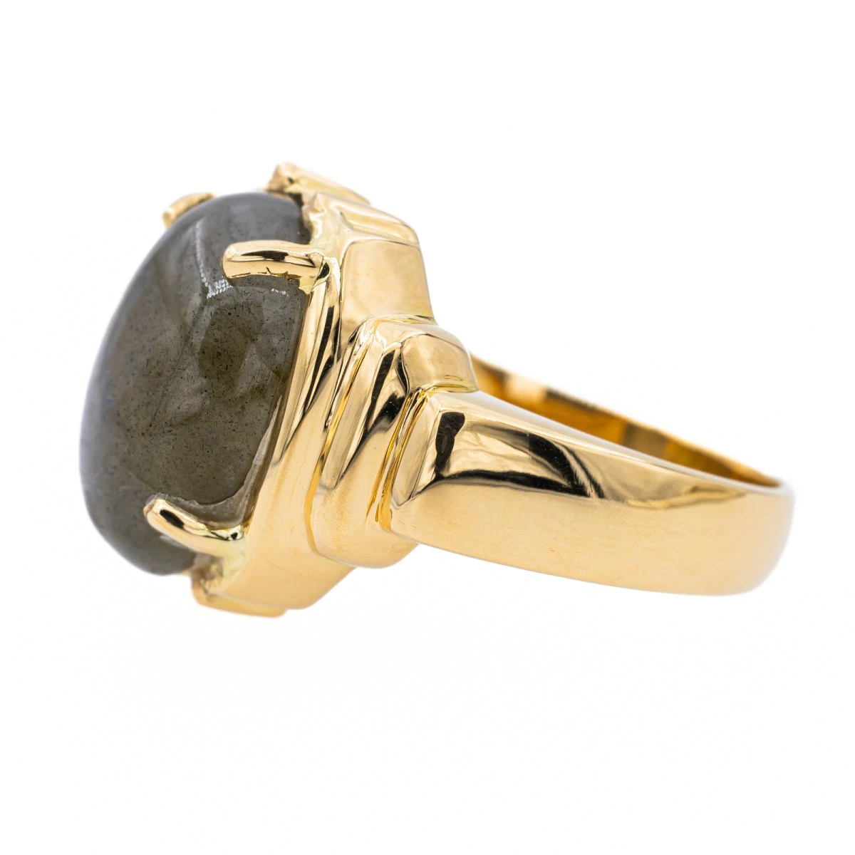 Bague En Or Jaune Et Labradorite 4 Bague En Or Jaune Et Labradorite – Image 4