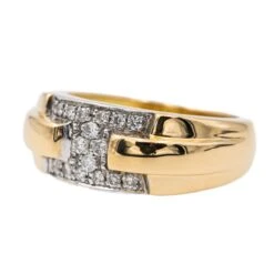 Bague Or Jaune, Or Blanc Et Diamant -Castafiore Boutique bague or jaune or blanc et diamant 497517