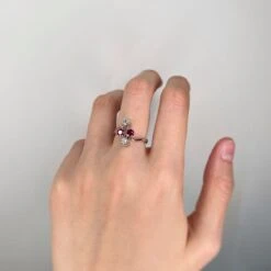 Bague - Or, Platine, Rubis & Diamants -Castafiore Boutique bague or platine rubis diamants 754425