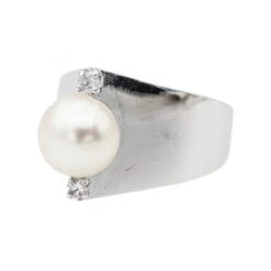 Bague Perle Or Blanc Perle -Castafiore Boutique bague perle or blanc perle 585979