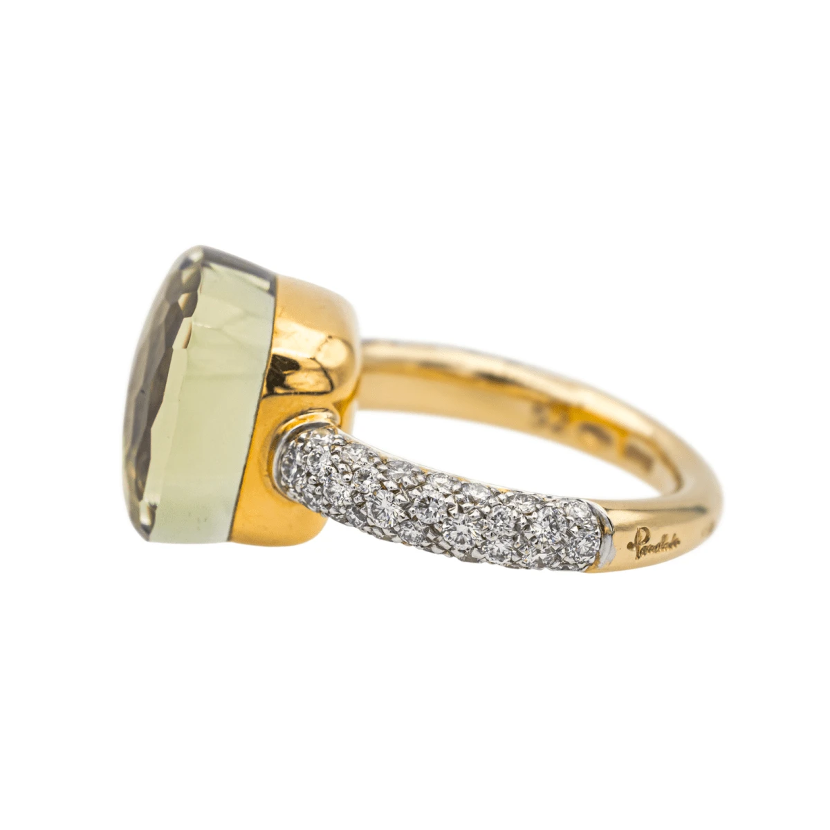 Bague POMELLATO "Nudo" En Or Rose, Prasiolite Et Diamants 4 Bague POMELLATO "Nudo" En Or Rose, Prasiolite Et Diamants – Image 4