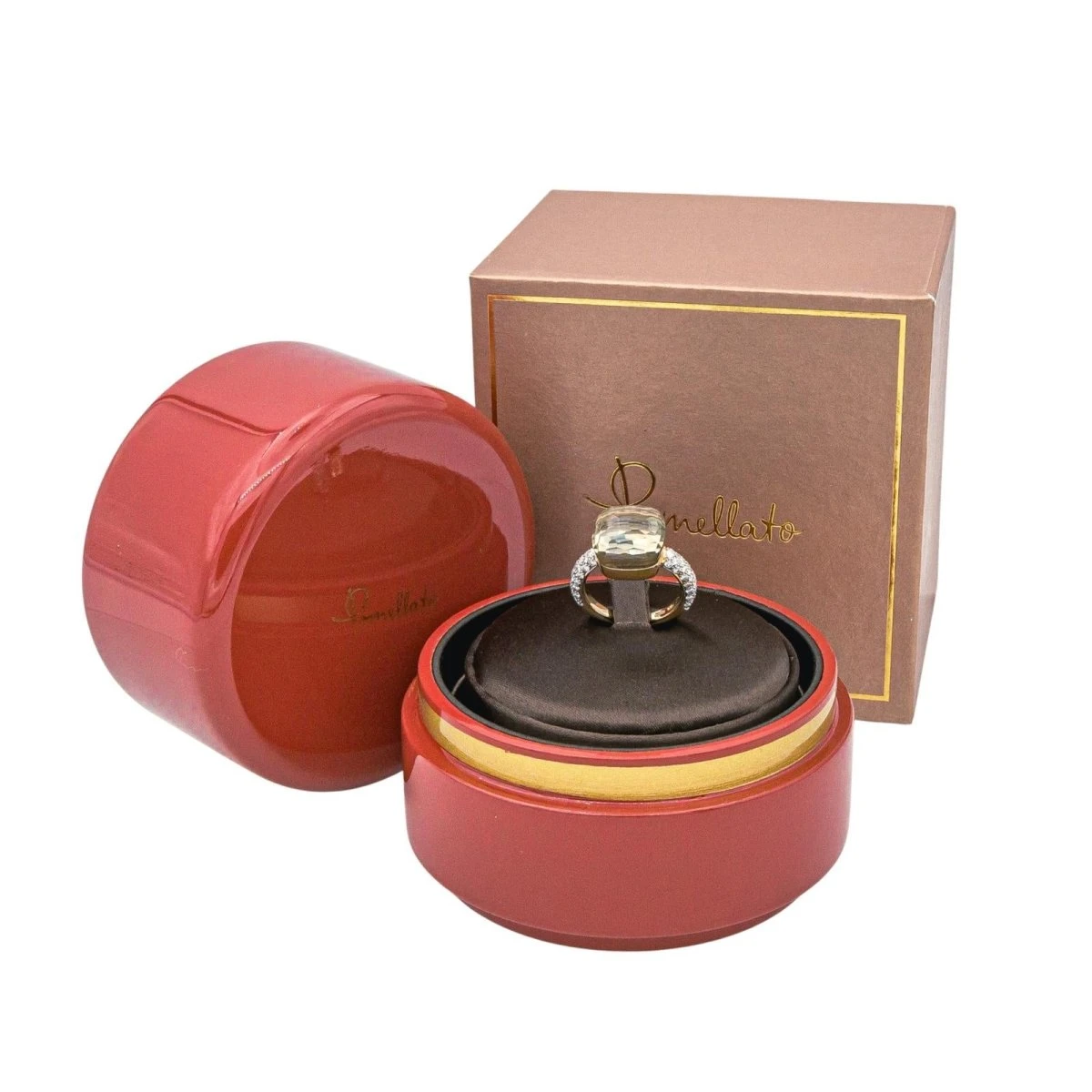 Bague POMELLATO "Nudo" En Or Rose, Prasiolite Et Diamants 9 Bague POMELLATO "Nudo" En Or Rose, Prasiolite Et Diamants – Image 9