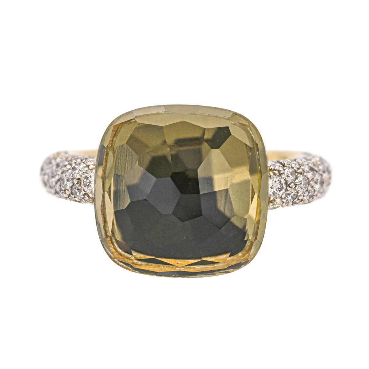 Bague POMELLATO "Nudo" En Or Rose, Prasiolite Et Diamants 1 Bague POMELLATO "Nudo" En Or Rose, Prasiolite Et Diamants