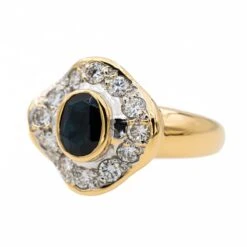 Bague Pompadour En Or Jaune Et Saphir 9 Bague Pompadour En Or Jaune Et Saphir -Castafiore Boutique bague pompadour en or jaune et saphir 131128