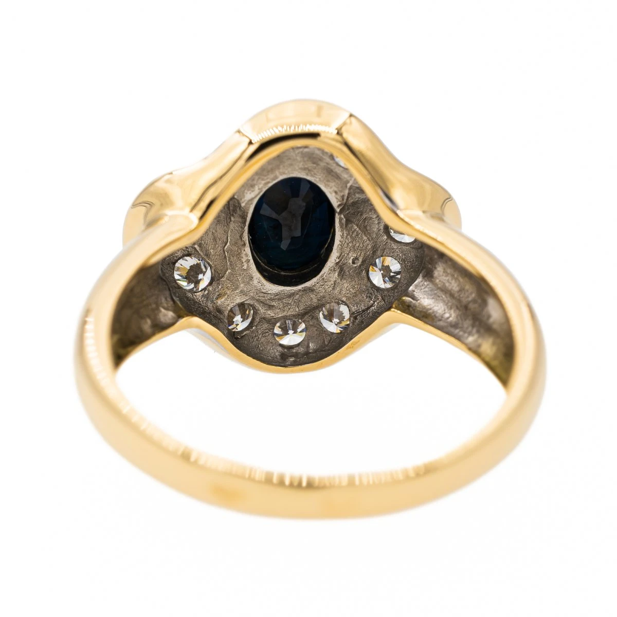 Bague Pompadour En Or Jaune Et Saphir 5 Bague Pompadour En Or Jaune Et Saphir – Image 5