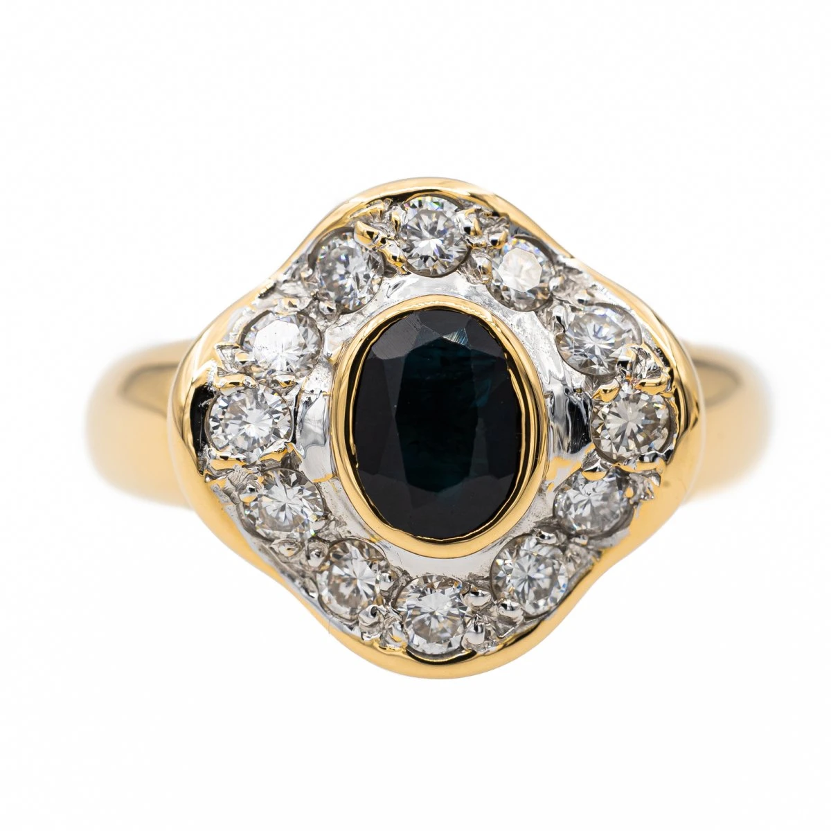 Bague Pompadour En Or Jaune Et Saphir 1 Bague Pompadour En Or Jaune Et Saphir