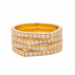 Bague REPOSSI "Antifer" En Or Rose Et Diamants