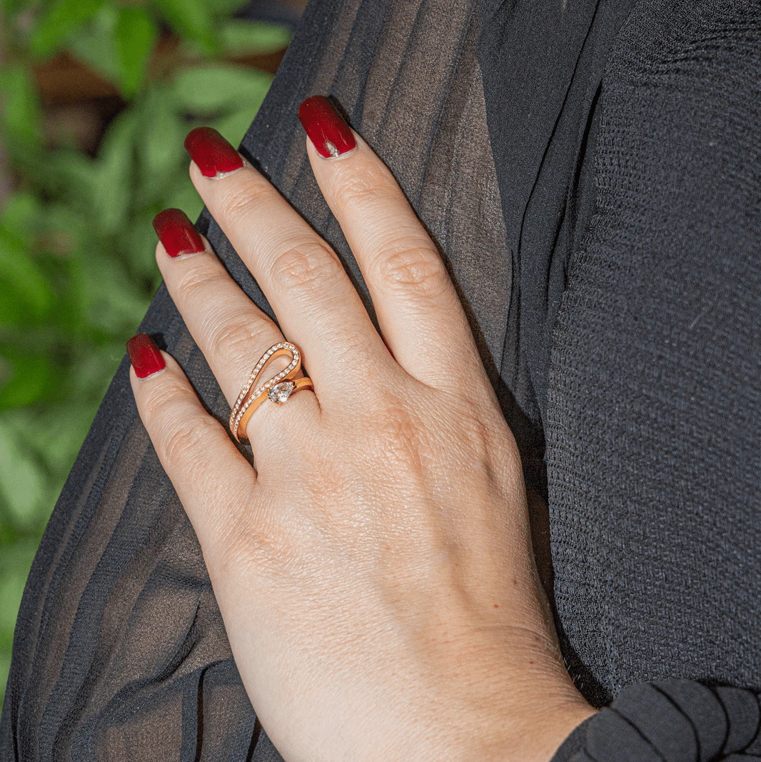 Bague REPOSSI "Serti Inversé" En Or Rose Et Diamant 2 Bague REPOSSI "Serti Inversé" En Or Rose Et Diamant – Image 2