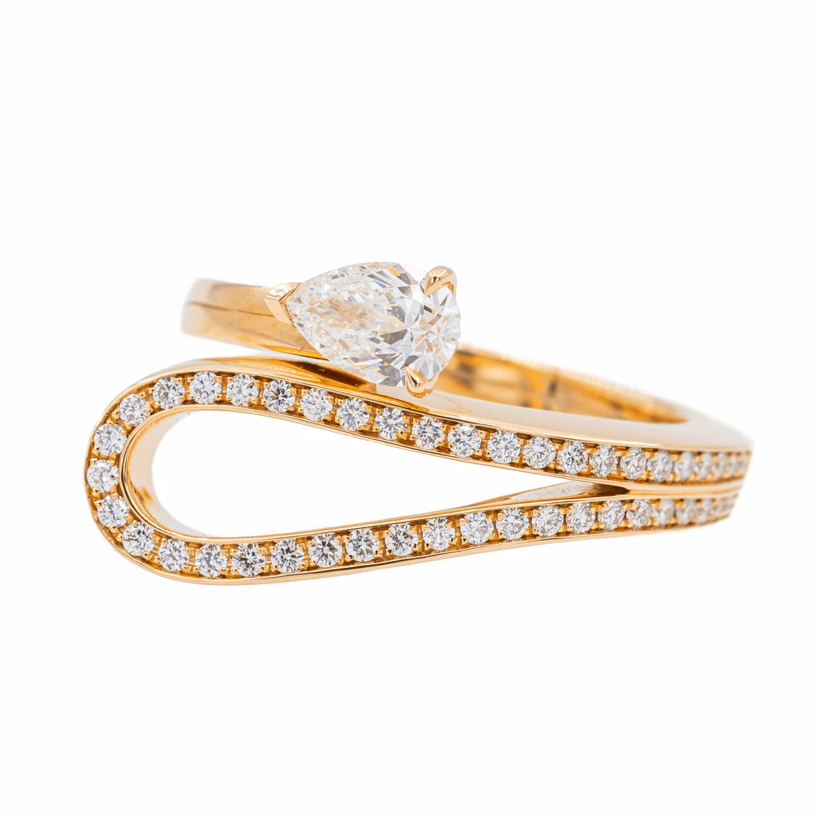 Bague REPOSSI "Serti Inversé" En Or Rose Et Diamant 1 Bague REPOSSI "Serti Inversé" En Or Rose Et Diamant