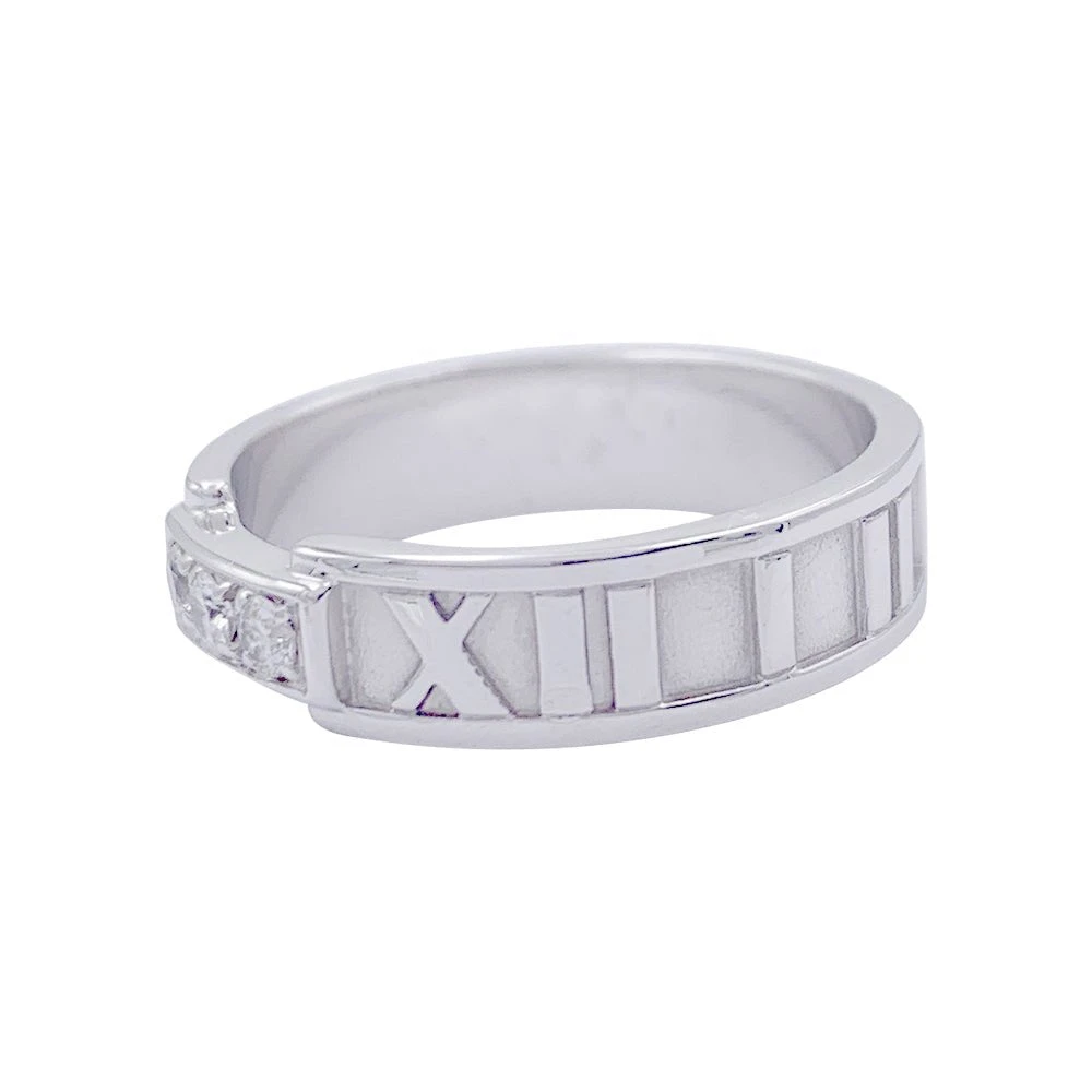 Miller Bague TIFFANY & CO. "Atlas", Or Blanc, Diamants 3 Miller Bague TIFFANY & CO. "Atlas", Or Blanc, Diamants – Image 3