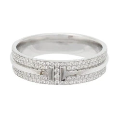 Miller Bague TIFFANY & CO. "T De Tiffany" En Or Blanc Et Diamants