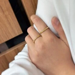 Bague Torsadée En Or Jaune -Castafiore Boutique bague torsadee or jaune 431411